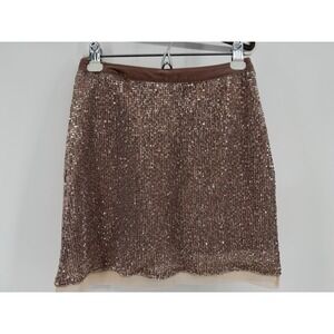 Free People Rose Sequin Mesh Wild Child Skirt Size 2
